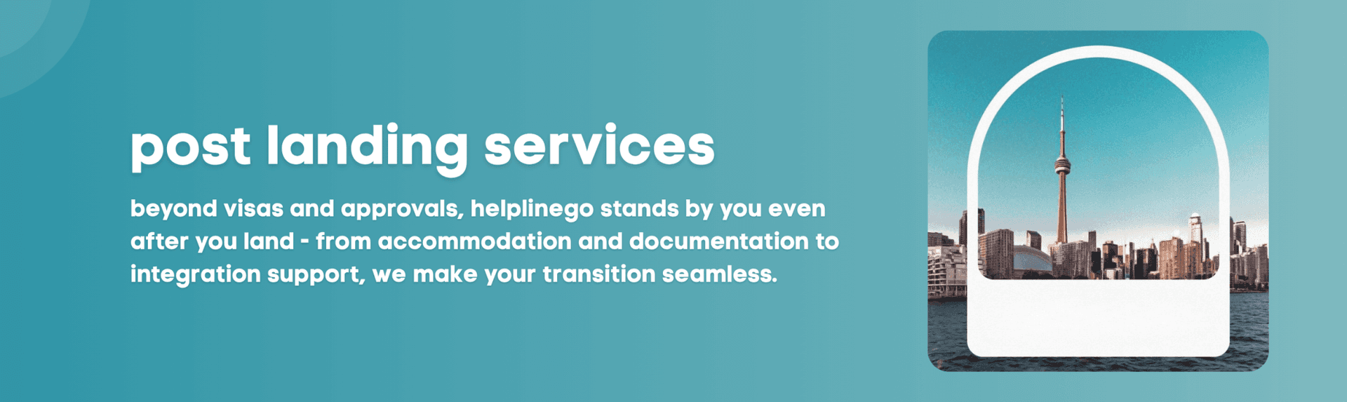 Post landing services banner